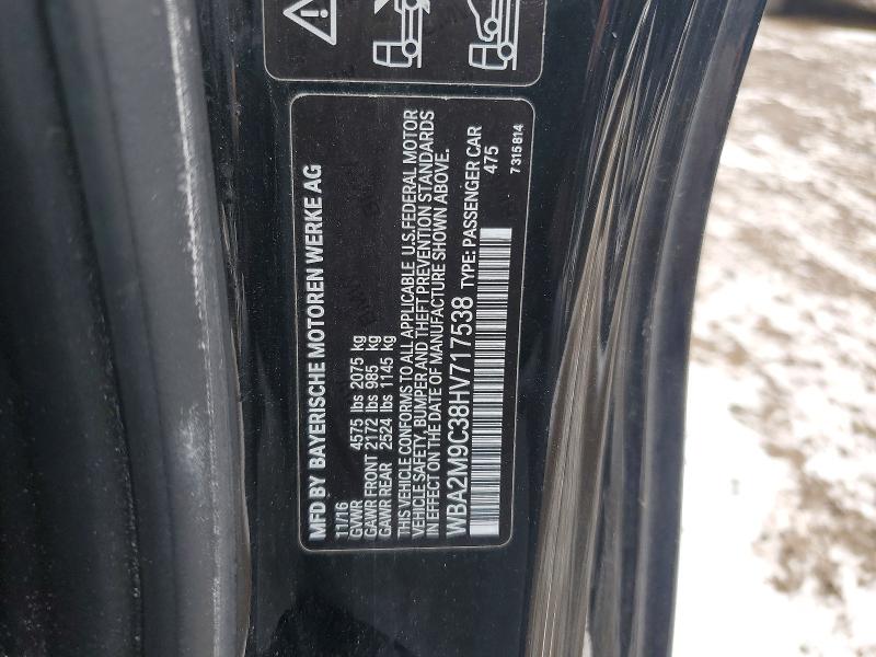 75851205 :رقم المزاد ، WBA2M9C38HV717538 vin ، 2017 Bmw Motorrad 230xi مزاد بيع