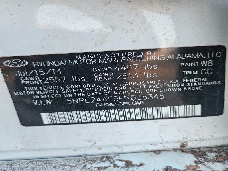 Продажа на аукционе авто 2015 Hyundai Sonata, vin: 5NPE24AF5FH038345, номер лота: 79102405