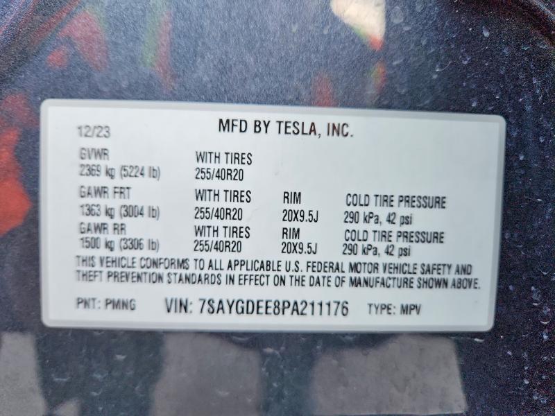 Aukcja sprzedaży 2023 Tesla Model Y, vin: 7SAYGDEE8PA211176, numer aukcji: 78625165