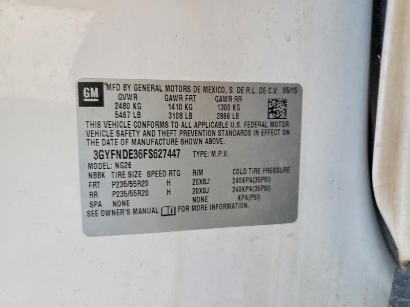Продаж на аукціоні авто 2015 Cadillac Srx, vin: 3GYFNDE36FS627447, номер лоту: 76554305
