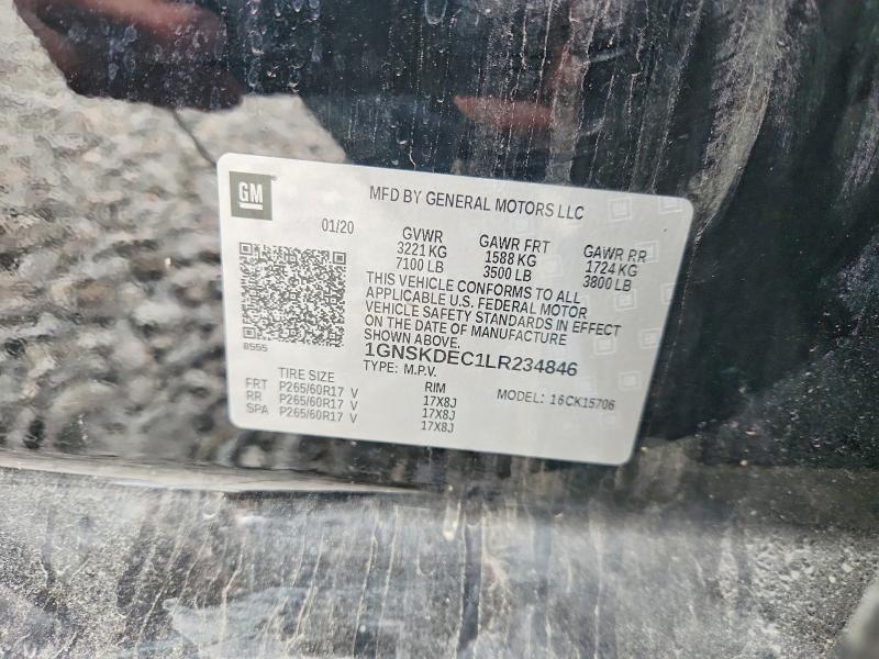 Aukcja sprzedaży 2020 Chevrolet Tahoe, vin: 1GNSKDEC1LR234846, numer aukcji: 77902975