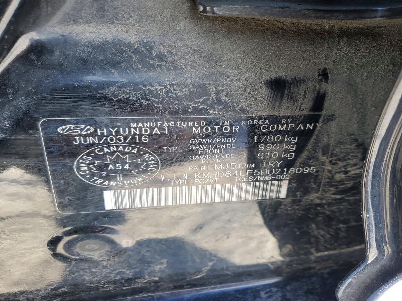Продажа на аукционе авто 2017 Hyundai Elantra, vin: KMHD84LF5HU218095, номер лота: 73978045