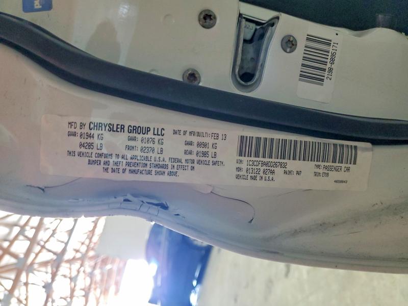 2013 Dodge Dart მანქანა იყიდება აუქციონზე, vin: 1C3CDFBA0DD267832, აუქციონის ნომერი: 76588135