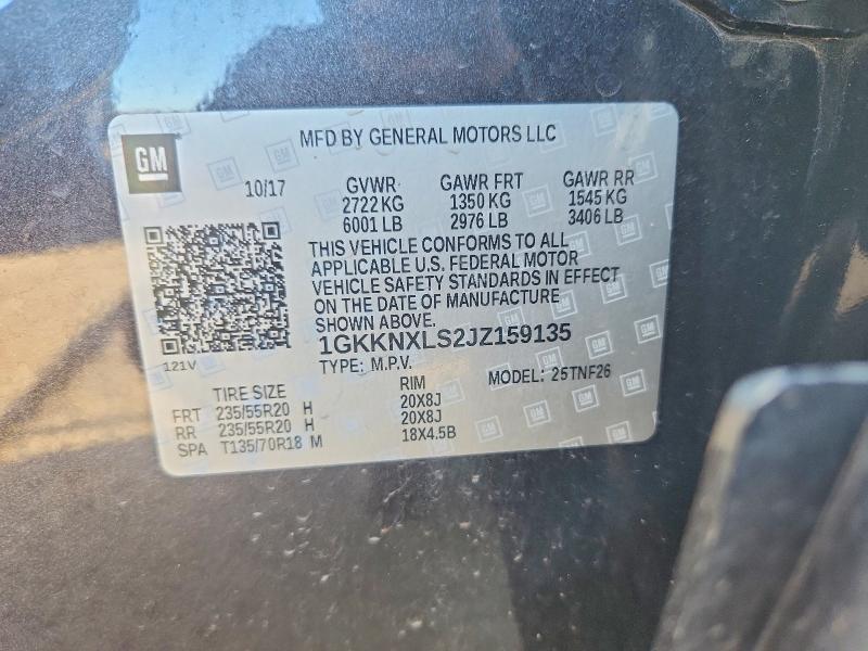 Продажа на аукционе авто 2018 Gmc Acadia, vin: 1GKKNXLS2JZ159135, номер лота: 79057285