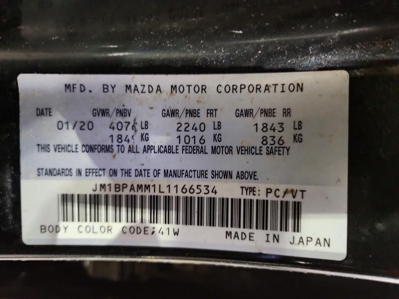 Aukcja sprzedaży 2020 Mazda 3, vin: JM1BPAMM1L1166534, numer aukcji: 78645525