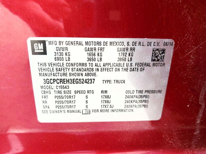 Продаж на аукціоні авто 2014 Chevrolet Silverado, vin: 3GCPCREH3EG524237, номер лоту: 76772945