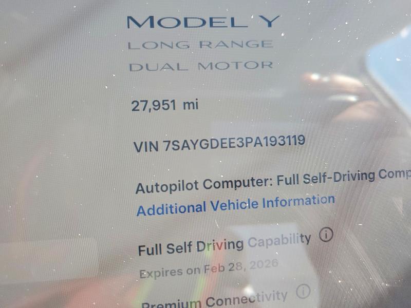 Продажа на аукционе авто 2023 Tesla Model Y, vin: 7SAYGDEE3PA193119, номер лота: 76892035