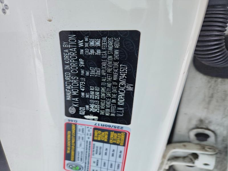 75865375 :رقم المزاد ، KNDPMCAC3M7941517 vin ، 2021 Kia Sportage مزاد بيع