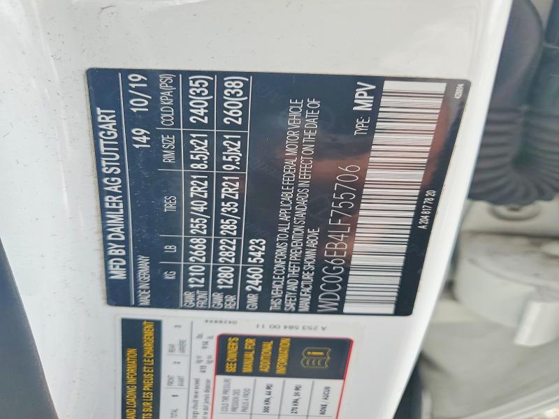 Продаж на аукціоні авто 2020 Mercedes-benz Glc, vin: WDC0G6EB4LF755706, номер лоту: 77720155