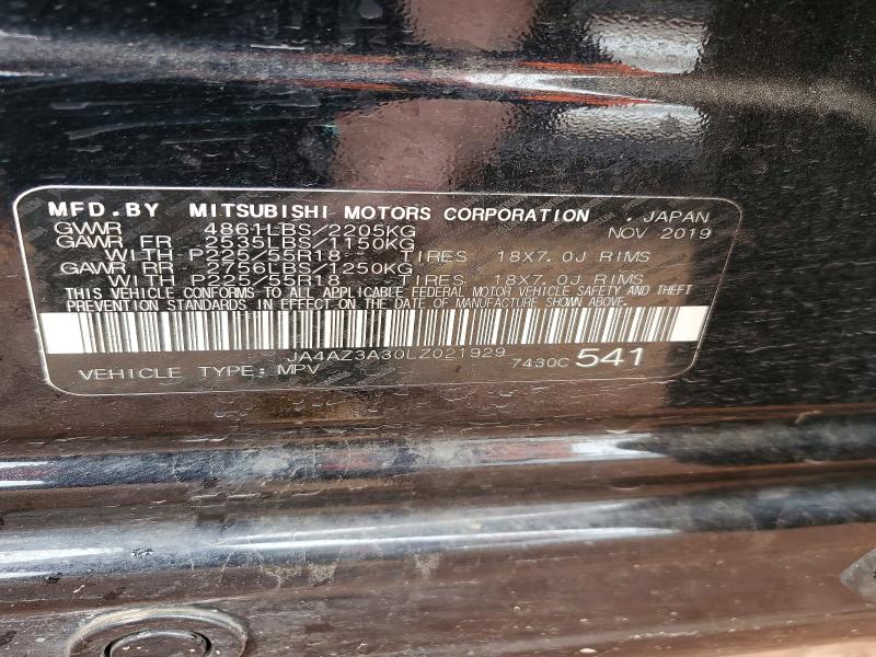 Продаж на аукціоні авто 2020 Mitsubishi Outlander, vin: JA4AZ3A30LZ021929, номер лоту: 77971535