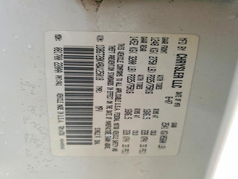 77560375 :رقم المزاد ، 1D8GT28K48W125018 vin ، 2008 Dodge Nitro مزاد بيع