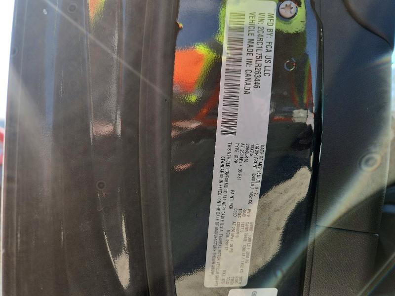 79269975 :رقم المزاد ، 2C4RC1L75LR263446 vin ، 2020 Chrysler Pacifica مزاد بيع