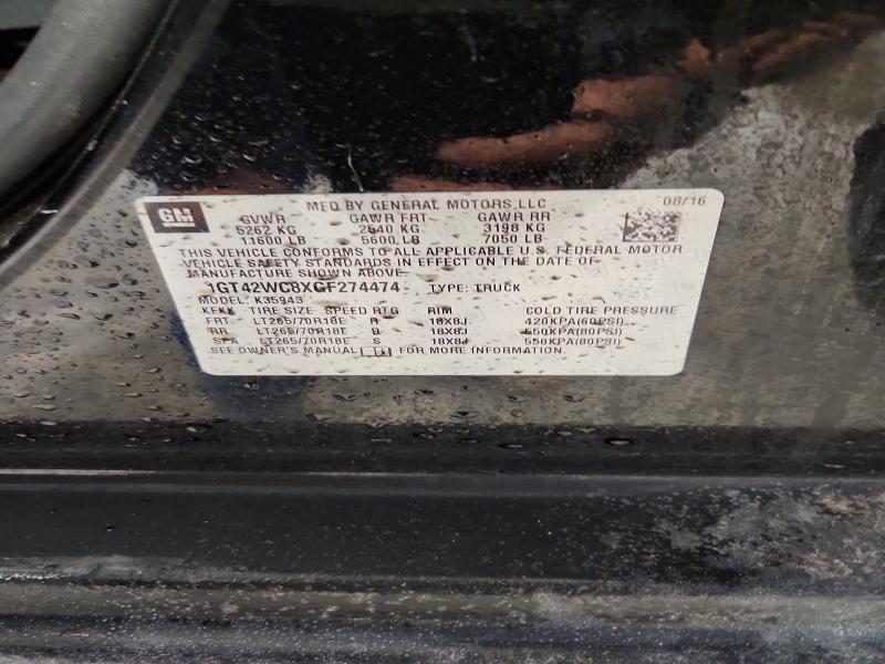 78101325 :رقم المزاد ، 1GT42WC8XGF274474 vin ، 2016 Gmc Sierra مزاد بيع