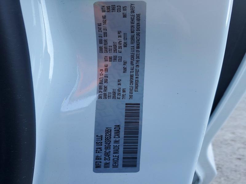 2025 Chrysler Pacifica მანქანა იყიდება აუქციონზე, vin: 2C4RC1BG4SR532651, აუქციონის ნომერი: 78144225