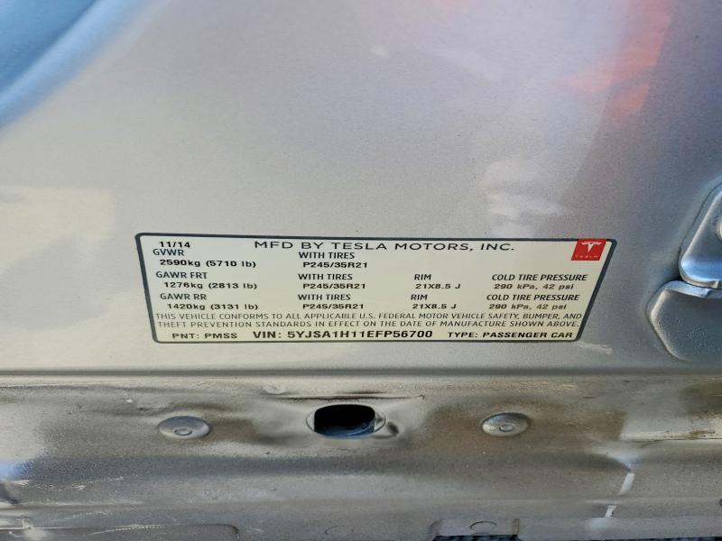 Aukcja sprzedaży 2014 Tesla Model S, vin: 5YJSA1H11EFP56700, numer aukcji: 75414105