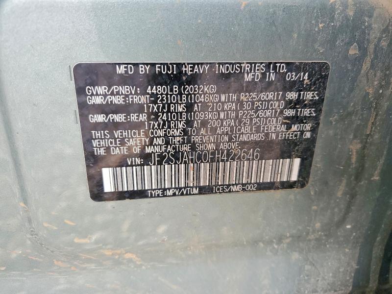 76249605 :رقم المزاد ، JF2SJAHC0FH422646 vin ، 2015 Subaru Forester مزاد بيع