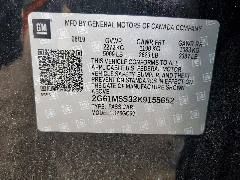Продажа на аукционе авто 2019 Cadillac Xts, vin: 2G61M5S33K9155652, номер лота: 78741805
