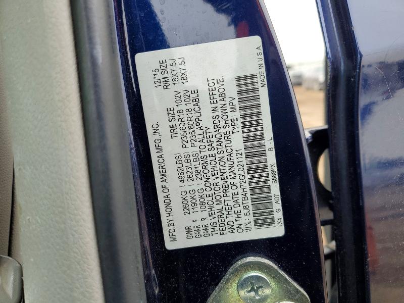 Продаж на аукціоні авто 2016 Acura Rdx, vin: 5J8TB4H72GL021121, номер лоту: 75769745