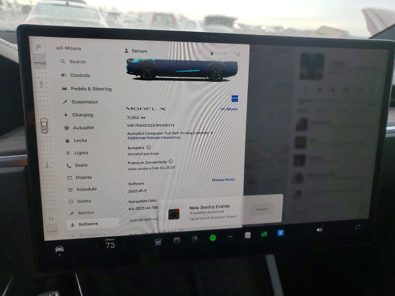 2023 Tesla Model X მანქანა იყიდება აუქციონზე, vin: 7SAXCDE57PF419379, აუქციონის ნომერი: 76483975