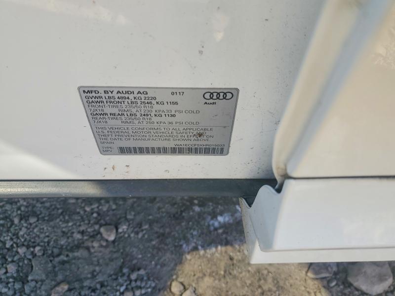 Aukcja sprzedaży 2017 Audi Q3, vin: WA1ECCFSXHR015033, numer aukcji: 74613725