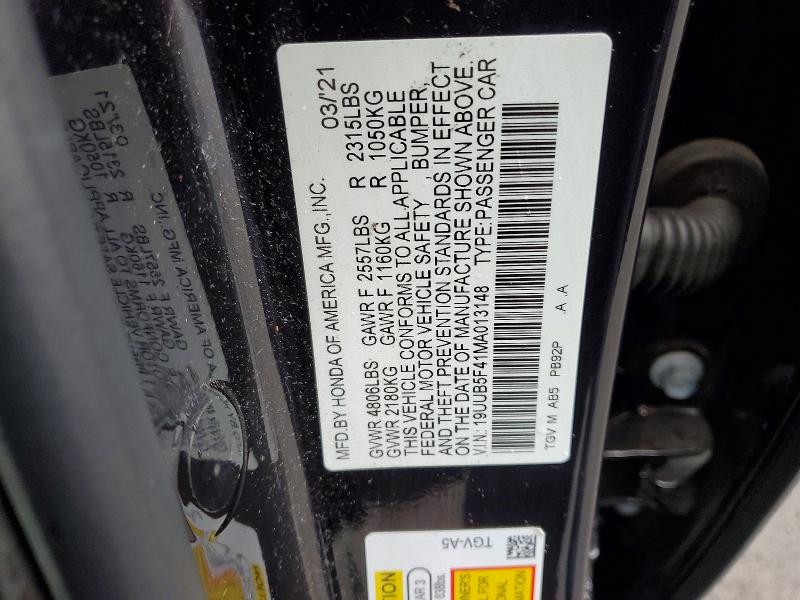 Aukcja sprzedaży 2021 Acura Tlx, vin: 19UUB5F41MA013148, numer aukcji: 77616465