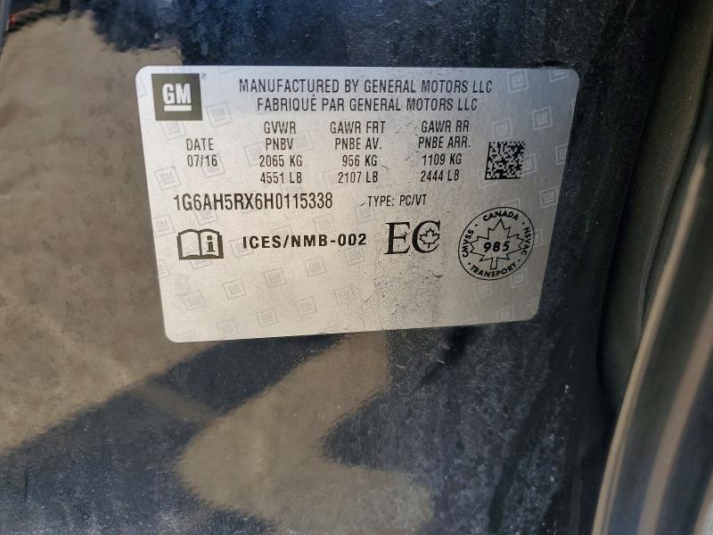 Продажа на аукционе авто 2017 Cadillac Ats, vin: 1G6AH5RX6H0115338, номер лота: 78585635