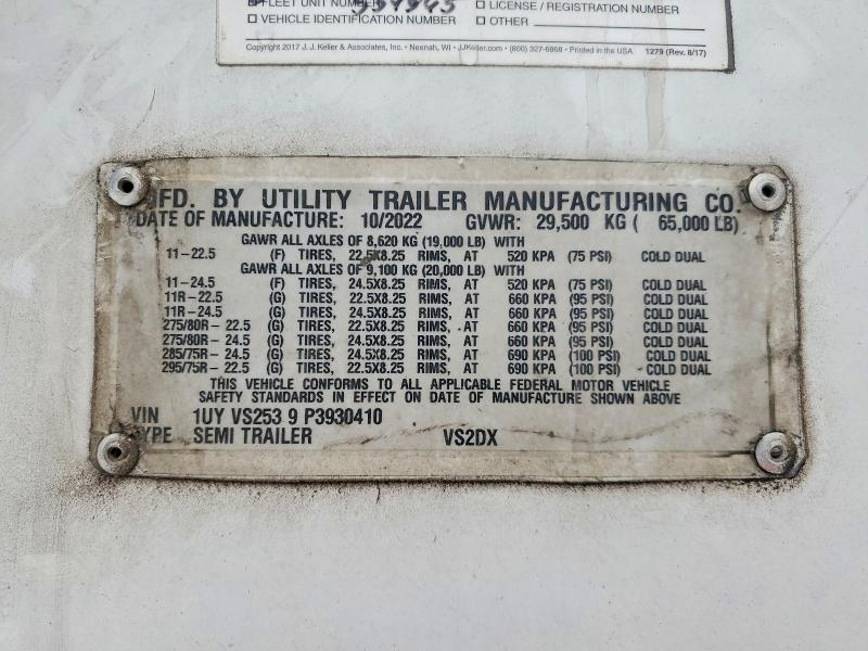 2023 Utility Trailer მანქანა იყიდება აუქციონზე, vin: 1UYVS2539P3930410, აუქციონის ნომერი: 75650035