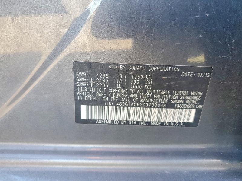 Продаж на аукціоні авто 2019 Subaru Impreza, vin: 4S3GTAC62K3733048, номер лоту: 77545795