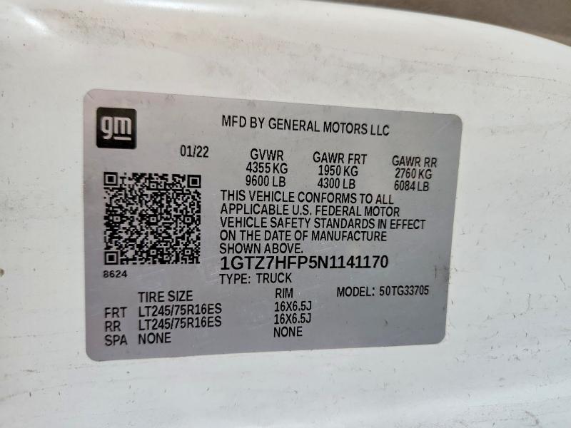 Продаж на аукціоні авто 2022 Gmc Savana, vin: 1GTZ7HFP5N1141170, номер лоту: 48009116