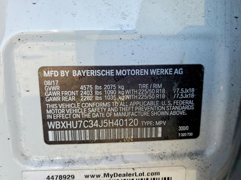 Продаж на аукціоні авто 2018 Bmw X1, vin: WBXHU7C34J5H40120, номер лоту: 76985495