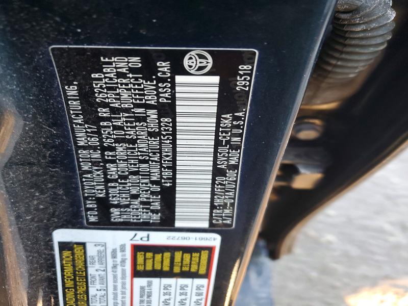 Продажа на аукционе авто 2017 Toyota Camry, vin: 4T1BF1FKXHU451328, номер лота: 77347965
