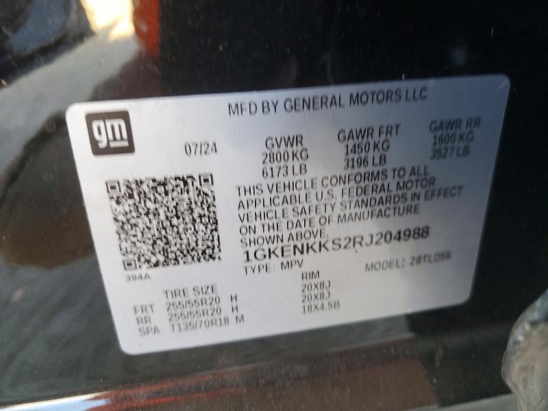 Продаж на аукціоні авто 2024 Gmc Acadia, vin: 1GKENKKS2RJ204988, номер лоту: 78653365