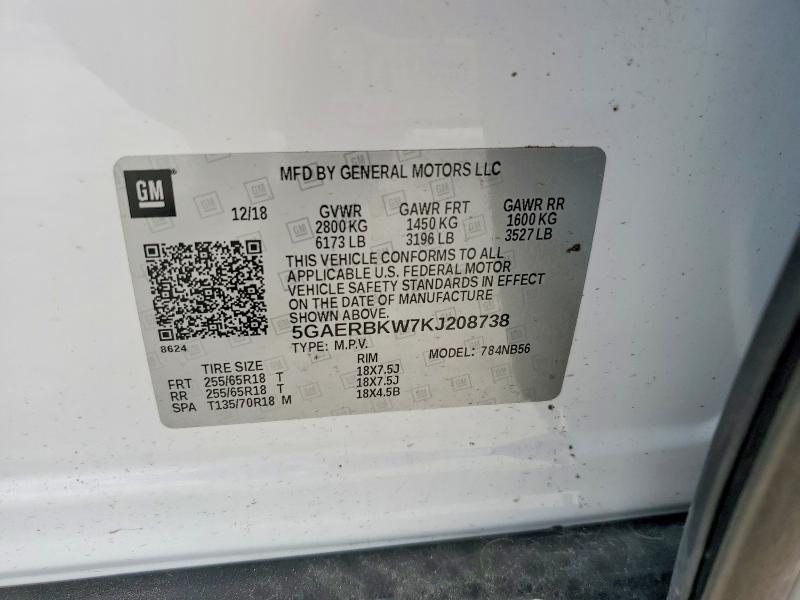 Aukcja sprzedaży 2019 Buick Enclave, vin: 5GAERBKW7KJ208738, numer aukcji: 77808885
