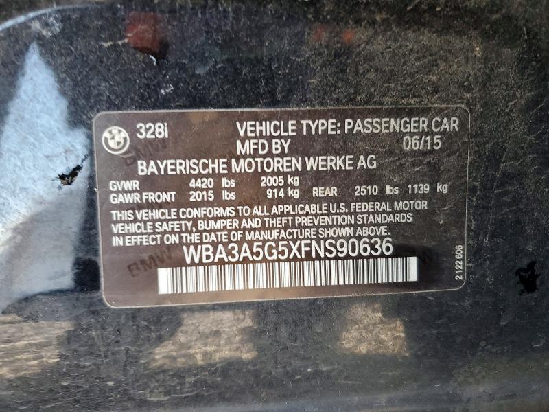 Продажа на аукционе авто 2015 Bmw 328, vin: WBA3A5G5XFNS90636, номер лота: 75608535