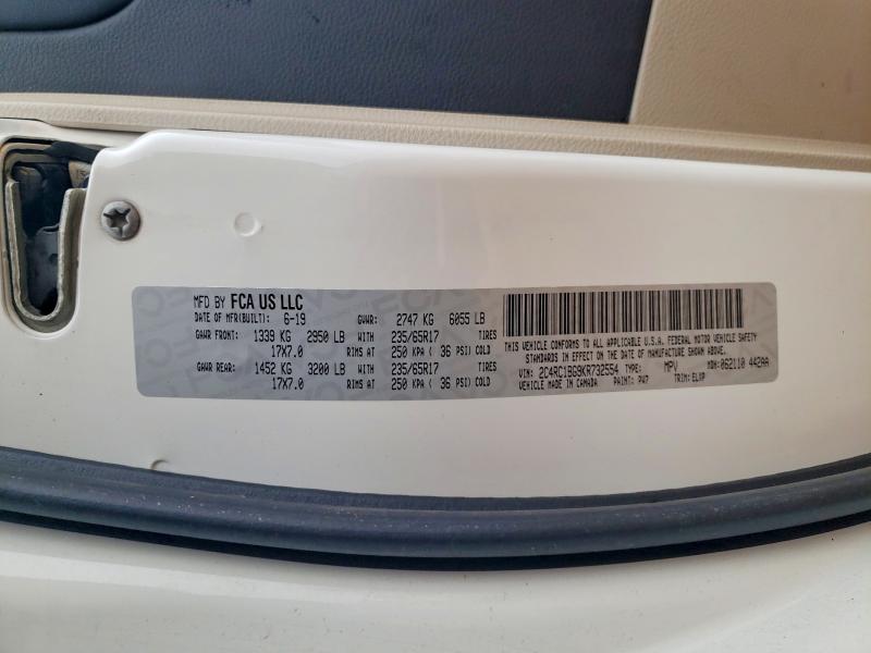 Продаж на аукціоні авто 2019 Chrysler Pacifica, vin: 2C4RC1BG9KR732554, номер лоту: 79181955
