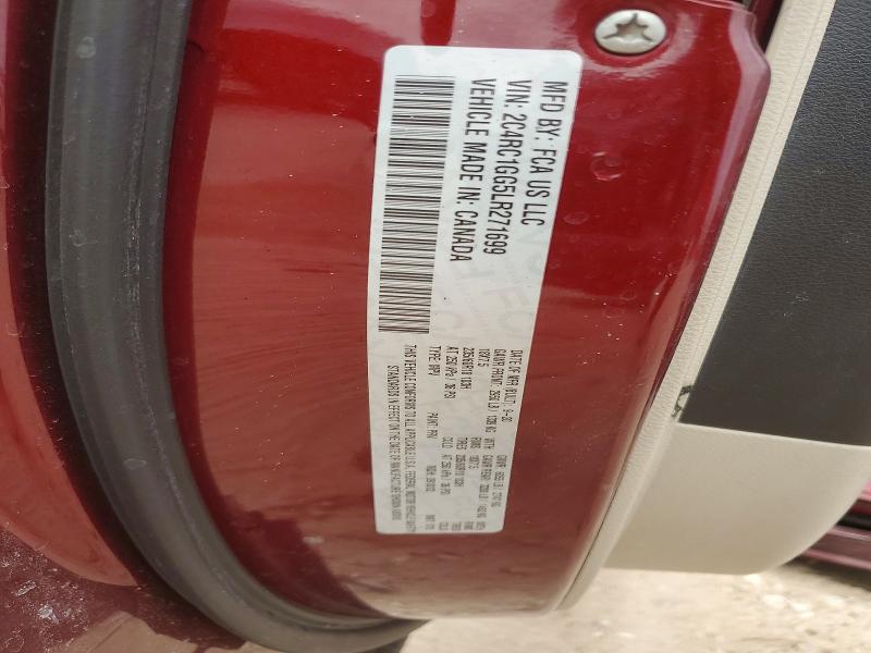 76465165 :رقم المزاد ، 2C4RC1GG5LR271699 vin ، 2020 Chrysler Pacifica مزاد بيع