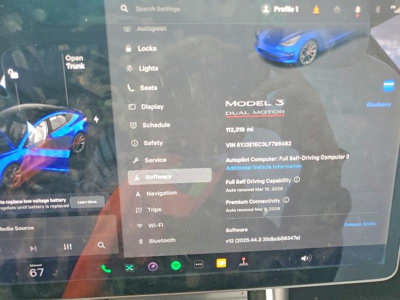 77301515 :رقم المزاد ، 5YJ3E1EC3LF796482 vin ، 2020 Tesla Model 3 مزاد بيع