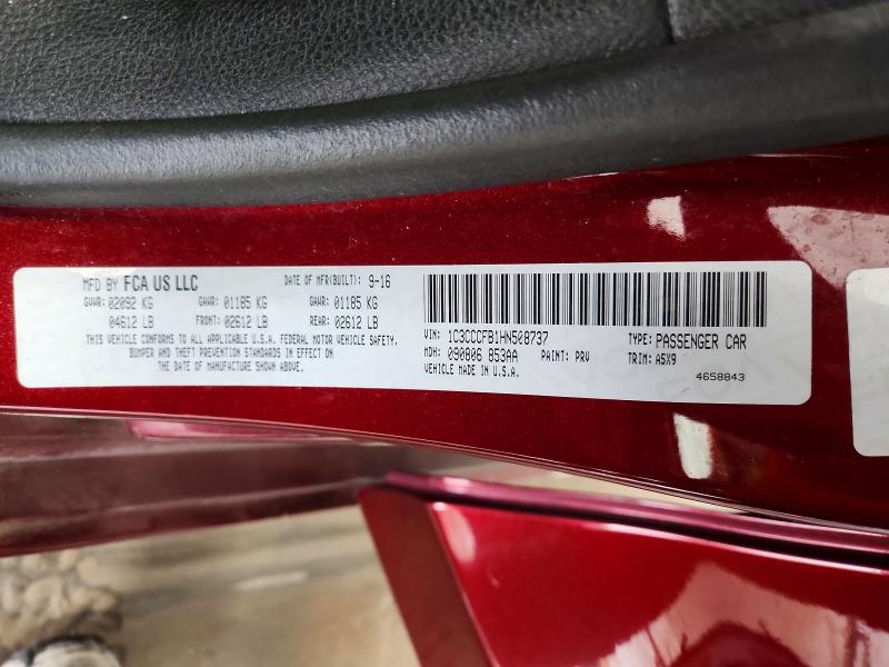 Продажа на аукционе авто 2017 Chrysler 200, vin: 1C3CCCFB1HN508737, номер лота: 78975505
