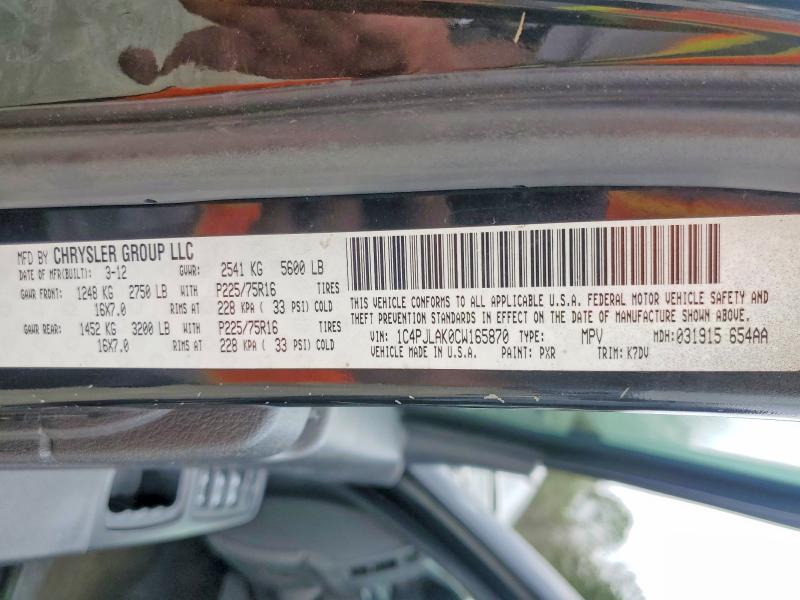 77787765 :رقم المزاد ، 1C4PJLAK0CW165870 vin ، 2012 Jeep Liberty مزاد بيع