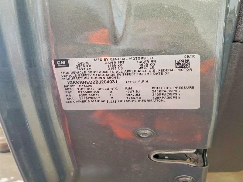 Продажа на аукционе авто 2011 Gmc Acadia, vin: 1GKKRRED2BJ204931, номер лота: 78595405