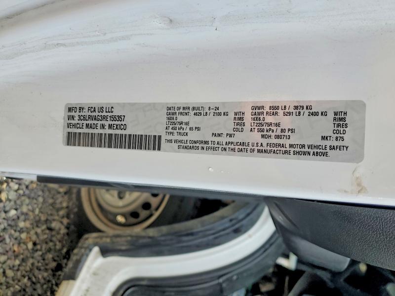 Aukcja sprzedaży 2024 Ram Promaster 1500, vin: 3C6LRVAG3RE155357, numer aukcji: 51266716
