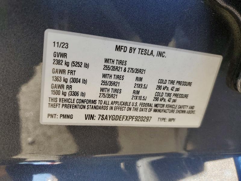 Aukcja sprzedaży 2023 Tesla Model Y, vin: 7SAYGDEFXPF920297, numer aukcji: 79251035