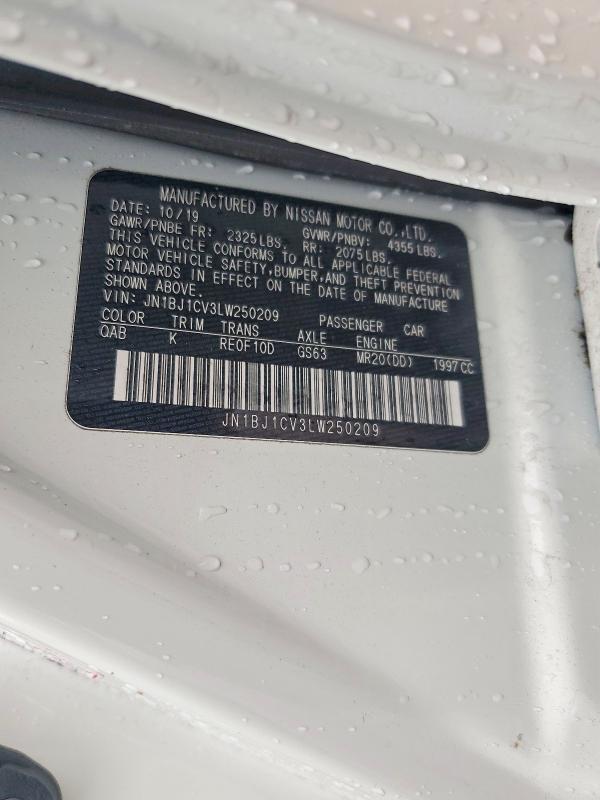 2020 Nissan Rogue მანქანა იყიდება აუქციონზე, vin: JN1BJ1CV3LW250209, აუქციონის ნომერი: 78857785