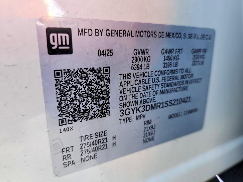 Продаж на аукціоні авто 2025 Cadillac Optiq, vin: 3GYK3DMR1SS210421, номер лоту: 78747195