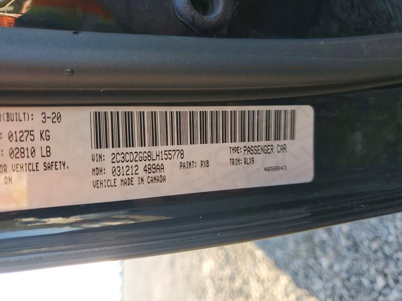 Продаж на аукціоні авто 2020 Dodge Challenger, vin: 2C3CDZGG8LH155778, номер лоту: 50688556