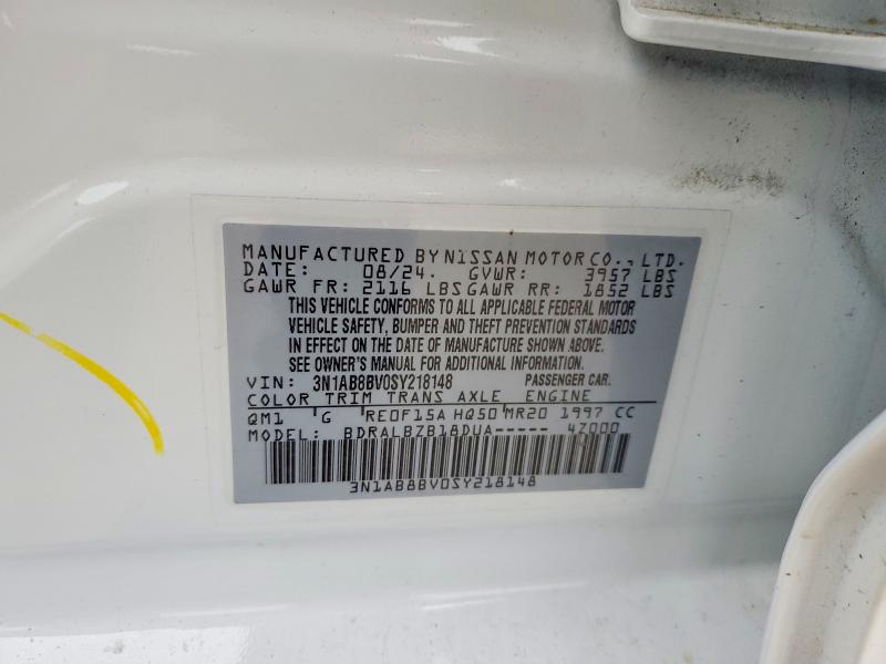Продажа на аукционе авто 2025 Nissan Sentra, vin: 3N1AB8BV0SY218148, номер лота: 78967545