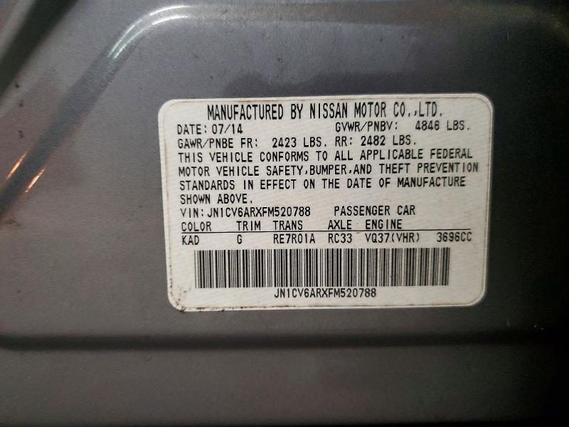 Продажа на аукционе авто 2015 Infiniti Q40, vin: JN1CV6ARXFM520788, номер лота: 79022455