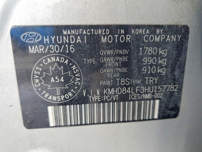 Продажа на аукционе авто 2017 Hyundai Elantra, vin: KMHD84LF3HU157782, номер лота: 78898235