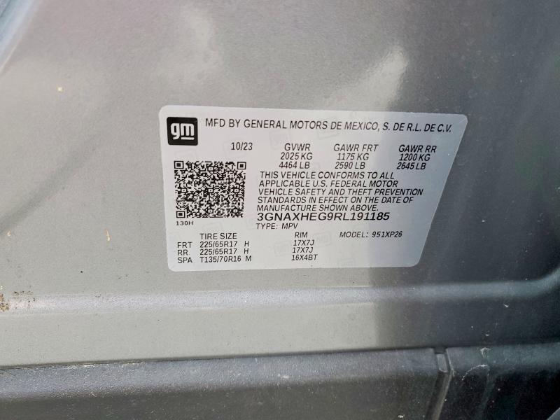 Продаж на аукціоні авто 2024 Chevrolet Equinox, vin: 3GNAXHEG9RL191185, номер лоту: 76788445