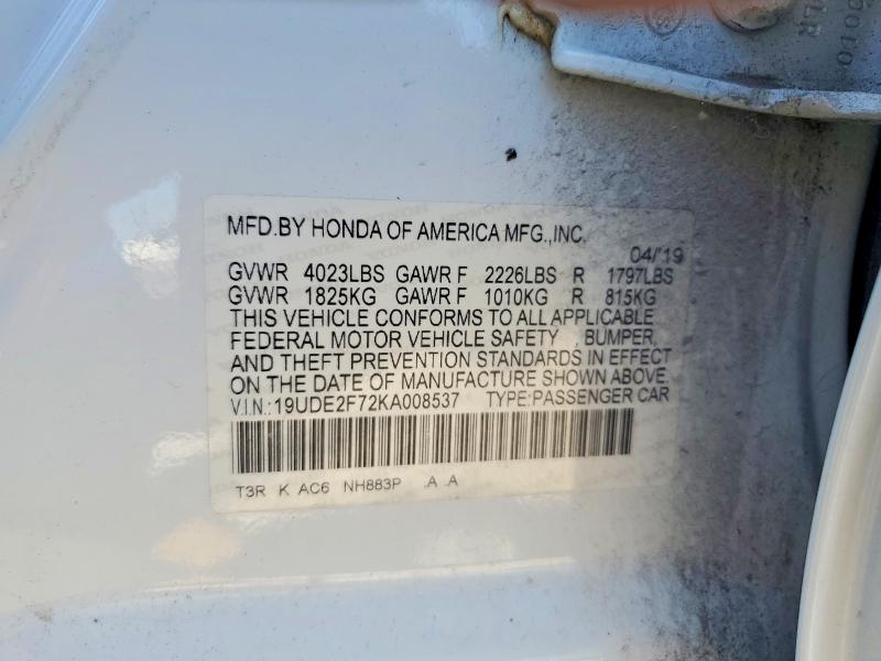Продаж на аукціоні авто 2019 Acura Ilx, vin: 19UDE2F72KA008537, номер лоту: 79355325